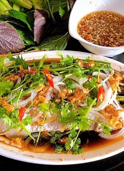 Cá Chẽm Sốt Hồng Kông